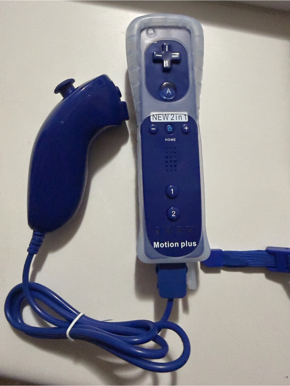 Blue Motion Plus Wii Remote & Nunchuk Controller Set